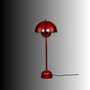 Opviq Lámpara de mesa roja de metal